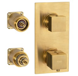 Смеситель для душа Remer Q-Elegance QT92KBBG, золото брашированное