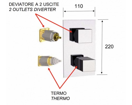 Смеситель для душа Remer Q-Elegance QT92KBXV, сталь