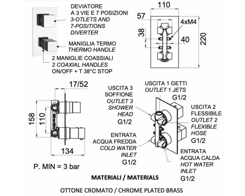 Смеситель для душа Remer Q-Elegance QT937