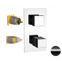 Смеситель для душа Remer Q-Elegance QT93KBCFP, черный брашированный хром