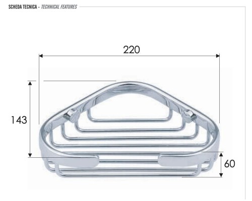 Мыльница угловая Remer RB272CR