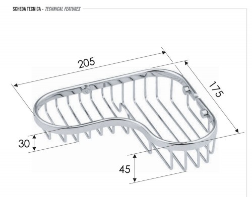 Мыльница угловая Remer RB273CR