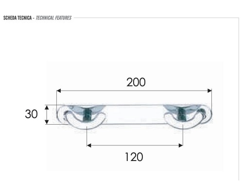 Крючок двойной Remer RB312СR