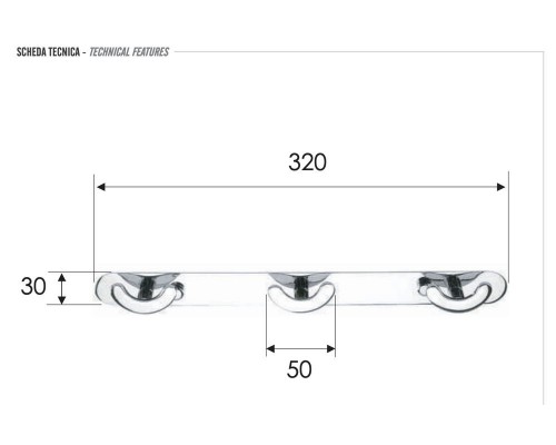 Крючок тройной Remer RB313CR
