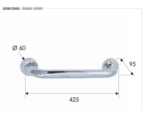 Полотенцедержатель 40 см Remer RB440CR