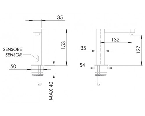 Смеситель сенсорный для раковины Sensor SE17