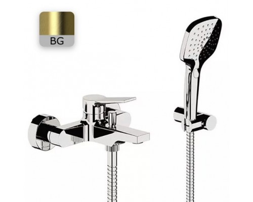 Смеситель для ванны Remer Slash SL02BG, золото брашированное