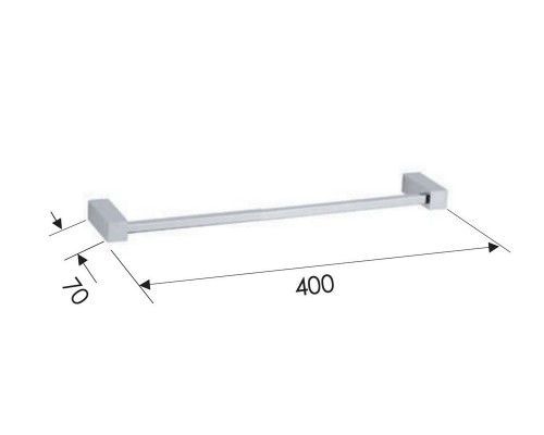 Полотенцедержатель 40 см Remer SQ SQ40CR
