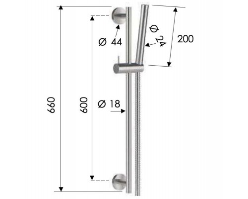 Душевой гарнитур Remer INOX SS317M317MM
