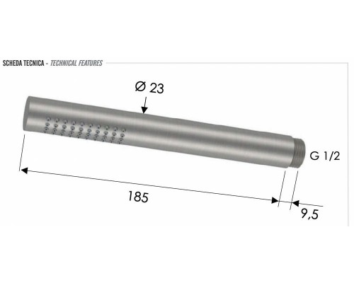 Ручной душ Remer INOX SS317MMX, нержавеющая сталь