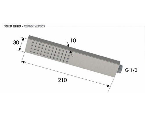 Ручной душ Remer INOX SS317RRX, нержавеющая сталь