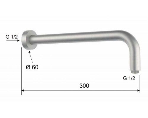 Кронштейн 30 см Remer INOX SS343L30, нержавеющая сталь