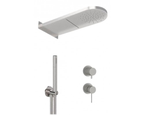 Душевая система Remer X Style INOX SSX93PS02MMCA, нержавеющая сталь
