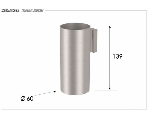 Стакан настенный Remer INOX SSXI15, нержавеющая сталь