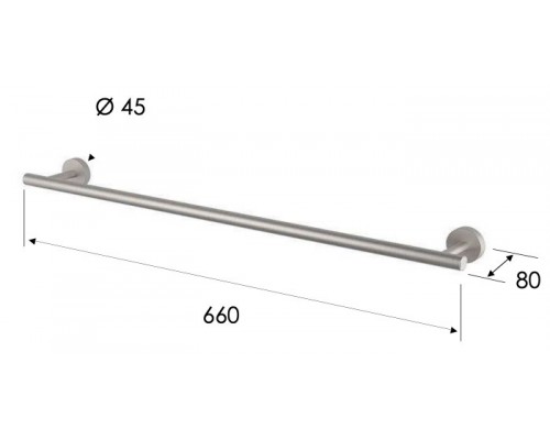 Полотенцедержатель 66 см Remer INOX SSXI30, нержавеющая сталь