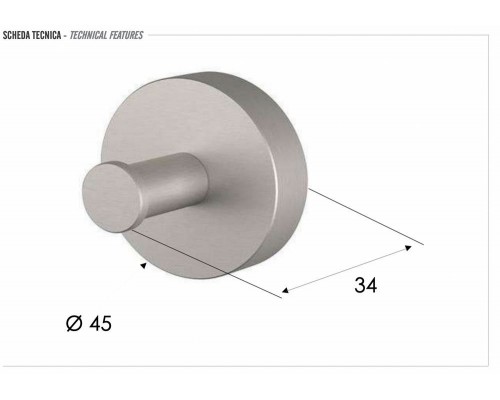 Крючок Remer INOX SSXI50, нержавеющая сталь