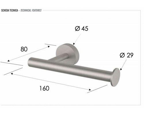 Бумагодержатель Remer INOX SSXI61, нержавеющая сталь