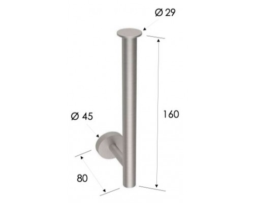 Бумагодержатель Remer INOX SSXI62, нержавеющая сталь
