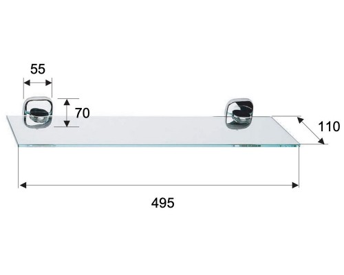 Полка 50 см Remer Suite SU20CR