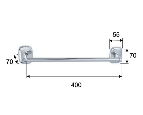 Полотенцедержатель 40 см Remer Suite SU40CR