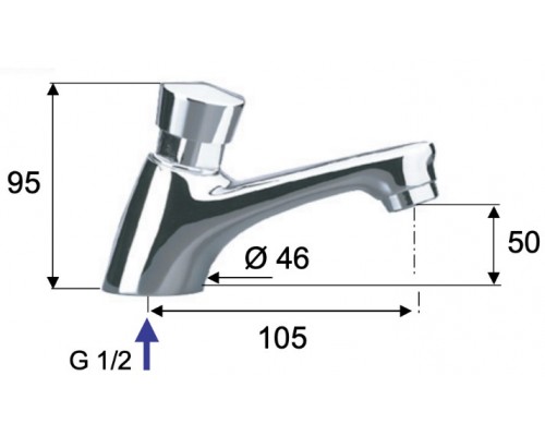 Кран порционный для раковины Remer Tempor TE15