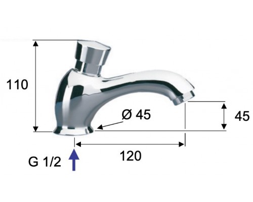 Кран порционный для раковины Remer Tempor TE16