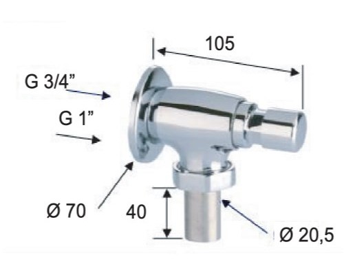 Кран порционный 1" Remer Tempor TE170