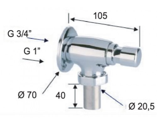 Кран порционный 3/4" Remer Tempor TE170