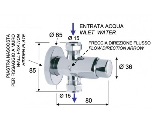 Кран порционный для душа Remer Tempor TE31