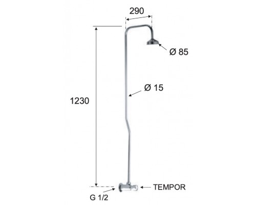 Кран порционный для душа Remer Tempor TE53329EX351