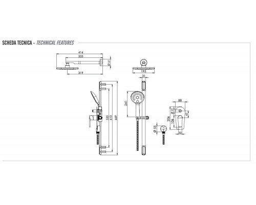 Душевая система Remer Vanity V09S01