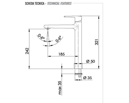 Смеситель для раковины Remer Vanity V10L