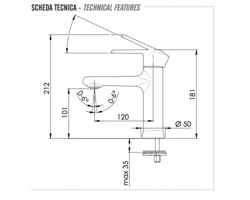 Смеситель для раковины Remer Vanity V12BO, белый матовый