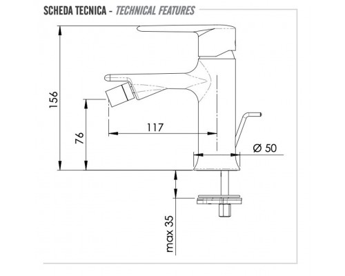 Смеситель для биде Remer Vanity V20
