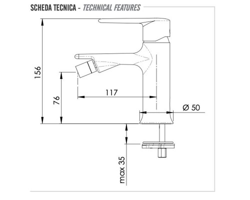Смеситель для биде Remer Vanity V22