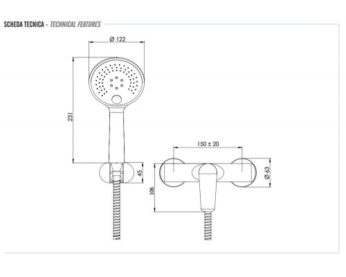 Смеситель для душа Remer Vanity V38