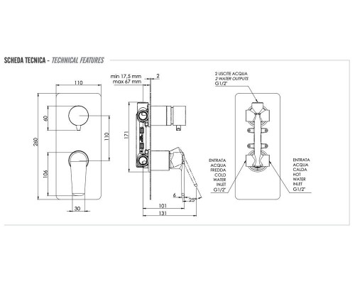 Смеситель для душа Remer Vanity V92