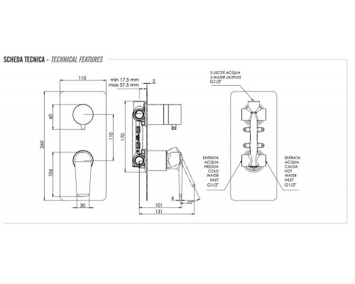 Смеситель для душа Remer Vanity V93