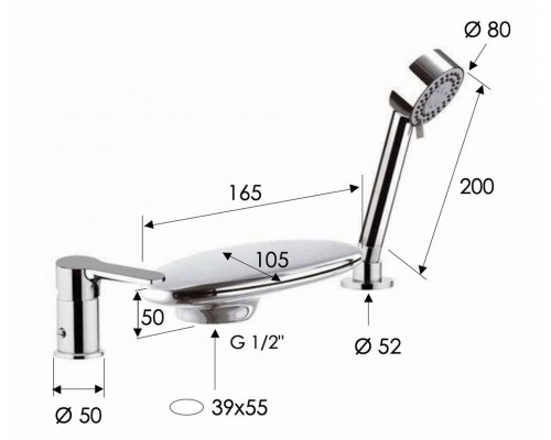 Смеситель для ванны Remer Winner W07UF