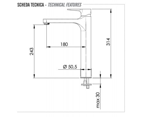 Смеситель для раковины Remer Winner W10L