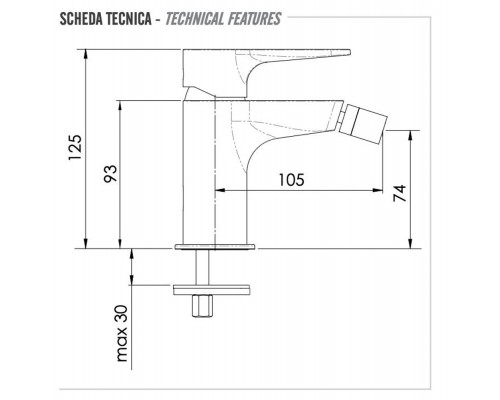 Смеситель для биде Remer Winner W21
