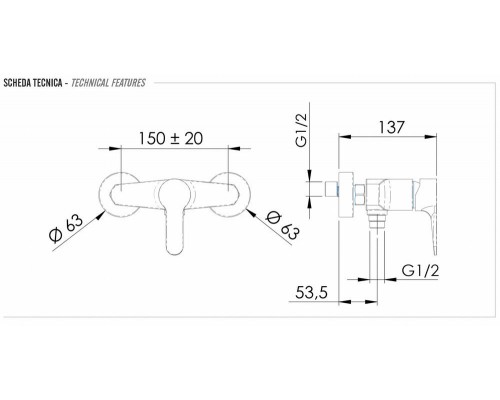 Смеситель для душа Remer Winner W33