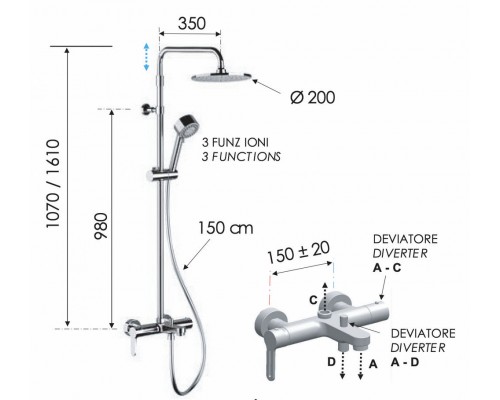 Душевая система Remer Winner W34AEC20