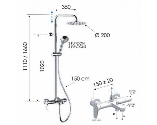 Душевая система Remer Winner W34AUFM20