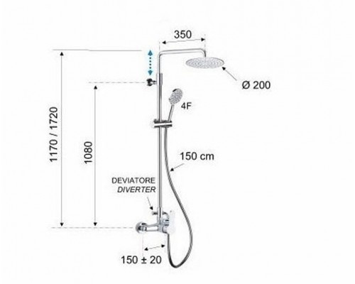 Душевая система Remer Winner W37A8MPEC20M