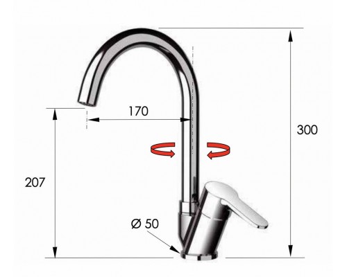 Смеситель для кухни Remer Winner W42B