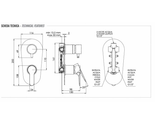 Смеситель для душа Remer Winner W92