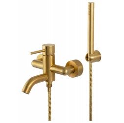 Смеситель для ванны Remer X Style X02BG, золото брашированное