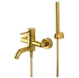 Смеситель для ванны Remer X Style X02DO, золото глянцевое