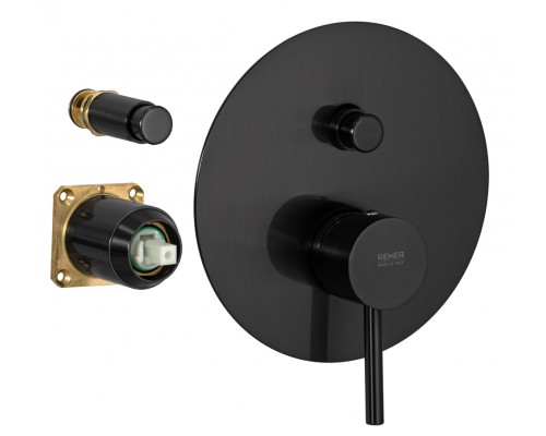 Смеситель для душа Remer X Style X09KBCFP, чёрный брашированный хром